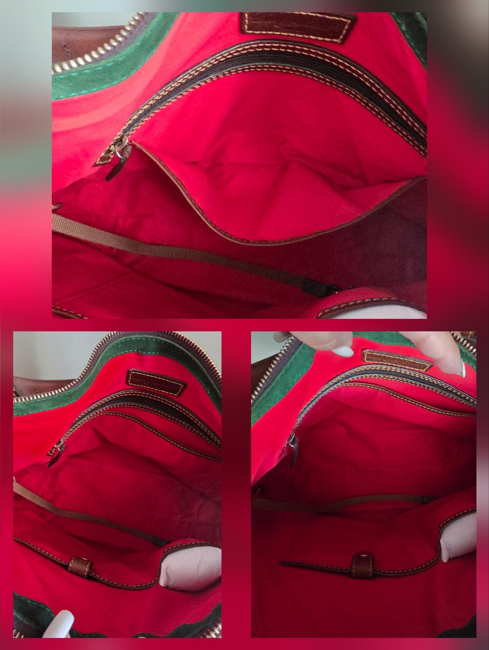 Dooney & Bourke Kingston Florentine Leather Hobo Bag EUC - Picture 14 of 16